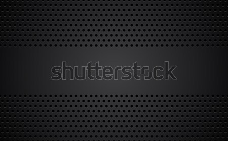 Perforated black metallic background, abstract wallpaper, vector illustration Stock photo © kurkalukas