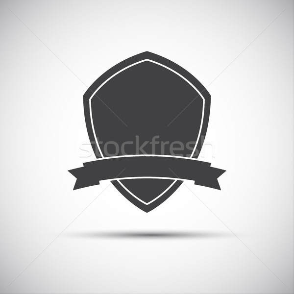 Simple shield icon, flat style, vector illustration Stock photo © kurkalukas