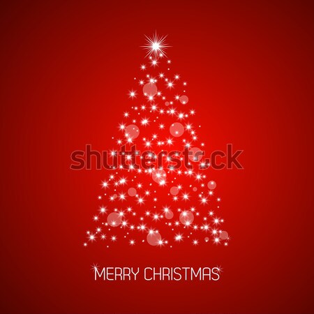 Christmas tree from stars, Merry Christmas Stock photo © kurkalukas