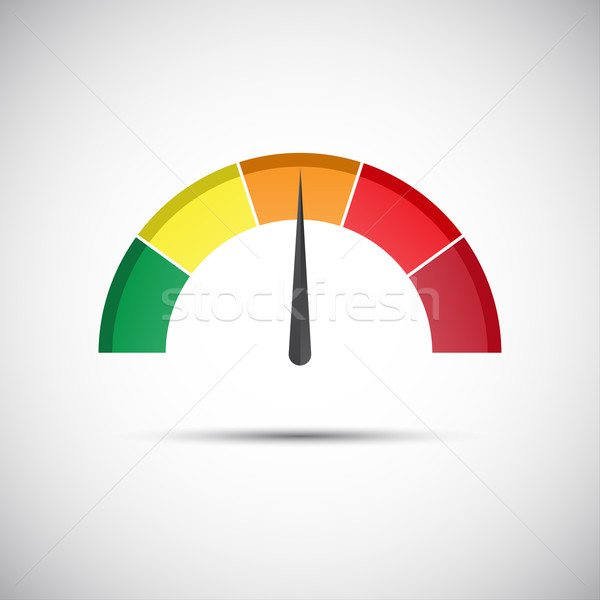 Kolor wektora wskaźnik pomarańczowy prędkościomierza wydajność Zdjęcia stock © kurkalukas