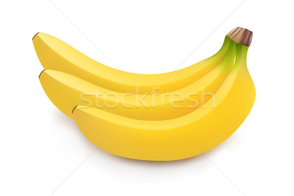 Realista ilustração monte bananas isolado branco Foto stock © kurkalukas