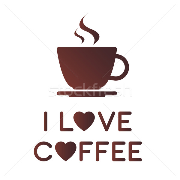 Amour tasse de café café papier alimentaire fond [[stock_photo]] © kurkalukas