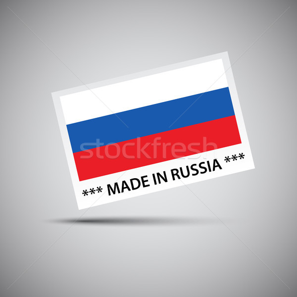 Vector card Made in Russia with Russian flag, vector illustration for you business  Stock photo © kurkalukas