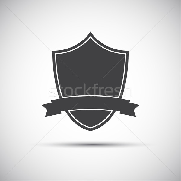 Simple bouclier icône style fond sécurité [[stock_photo]] © kurkalukas