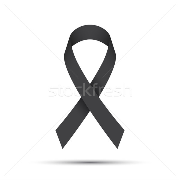 Simple grey ribbon icon, vector illustration Stock photo © kurkalukas