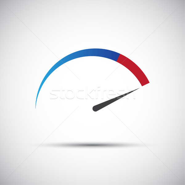 Simple vector thermometer, tachometer,  speedometer icon Stock photo © kurkalukas