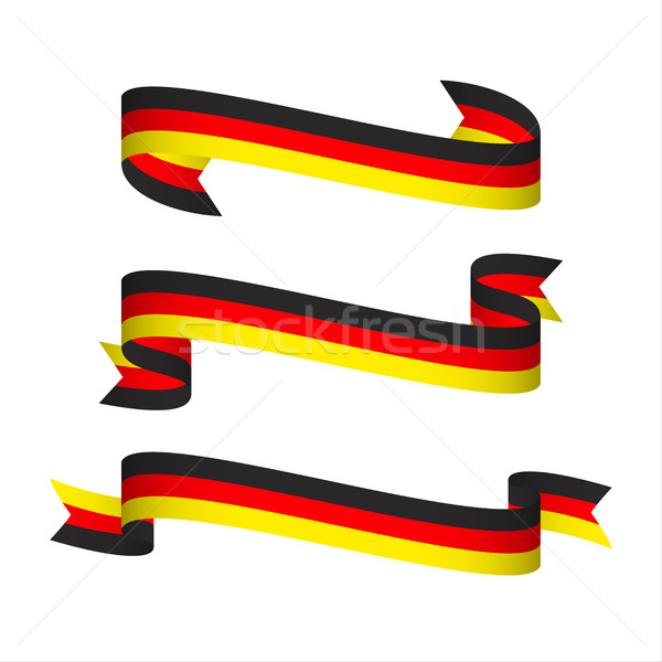 Set of three modern ribbons with the German tricolor, Made in Ge Stock photo © kurkalukas