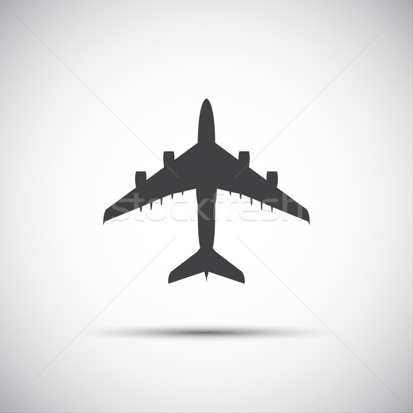 Plane icon, simple vector illustration Stock photo © kurkalukas