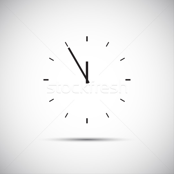 Proste wektora ikona minimalistyczne zegar biuro Zdjęcia stock © kurkalukas