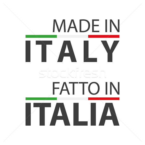 Two simple vector symbols Made in Italy, In the Italian language - Fatto in Italia, simple vector sy Stock photo © kurkalukas
