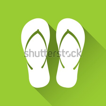 Simple flip flop icon, travel and holiday symbol, modern flat st Stock photo © kurkalukas
