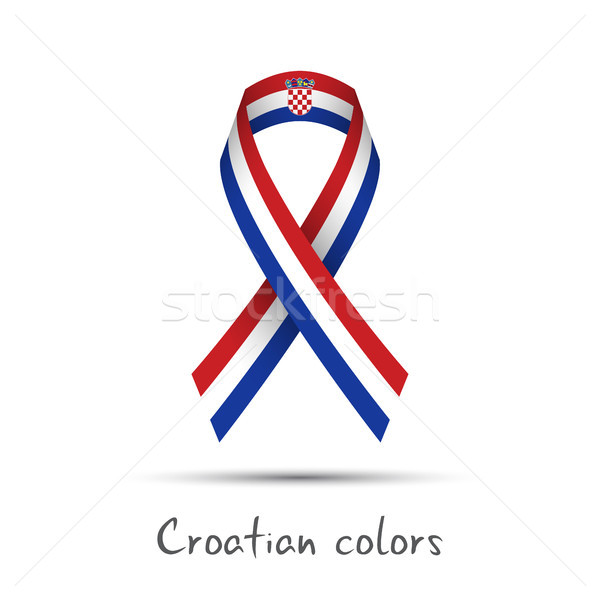 Zdjęcia stock: Nowoczesne · kolorowy · wektora · wstążka · tricolor · odizolowany