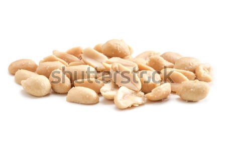 Stock photo: Close-up view roasted salted peanuts