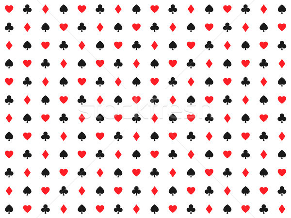Playing card signs seamless pattern, casino background, hearts, clubs, diamonds and spades, vector i Stock photo © kurkalukas