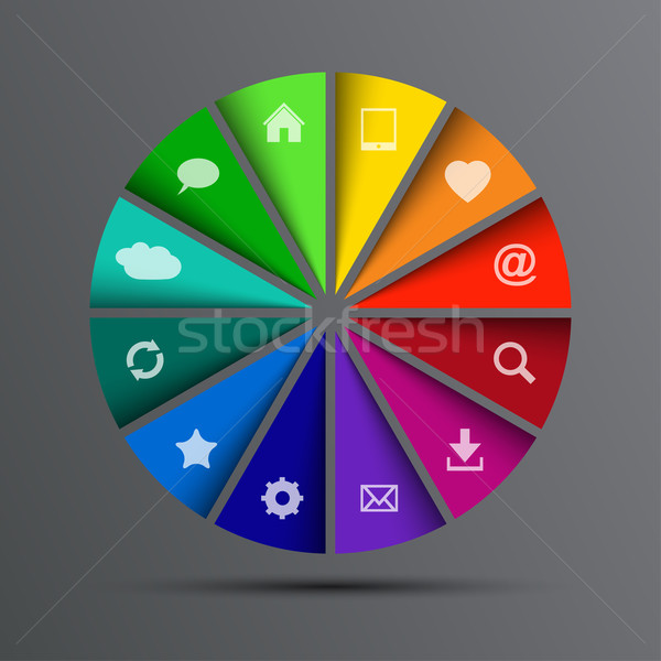 Vecteur cercle icônes internet résumé fond [[stock_photo]] © kurkalukas