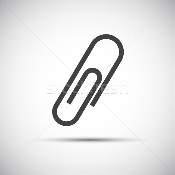 Simple icon of paper clip, vector illustration  Stock photo © kurkalukas