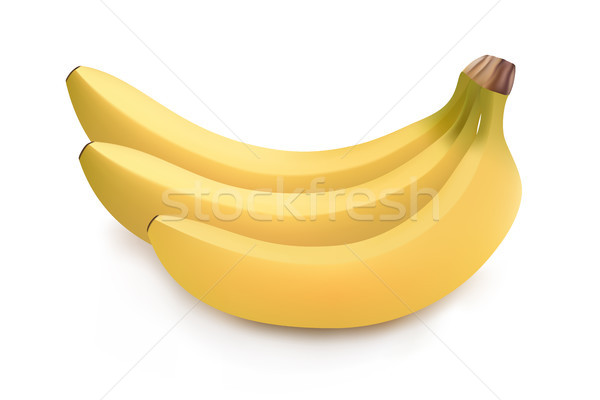 Realistic illustration of bunch of bananas isolated on white bac Stock photo © kurkalukas