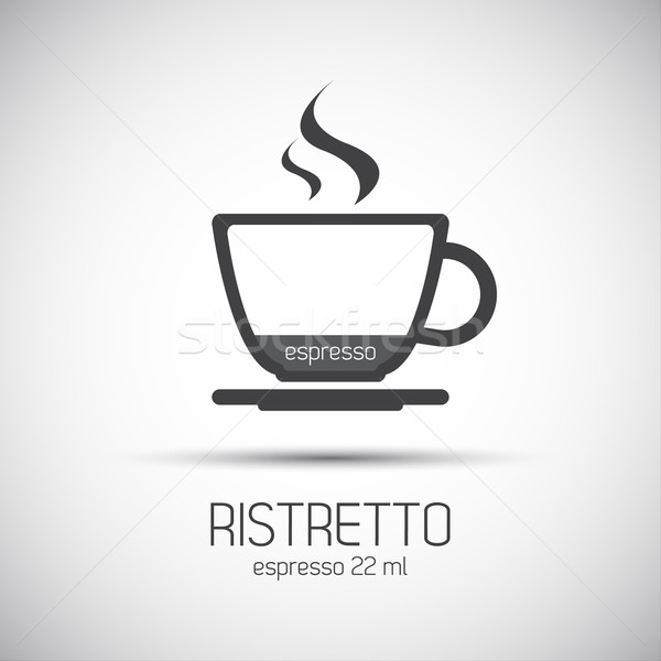 Cup of espresso ristretto, simple vector icons Stock photo © kurkalukas