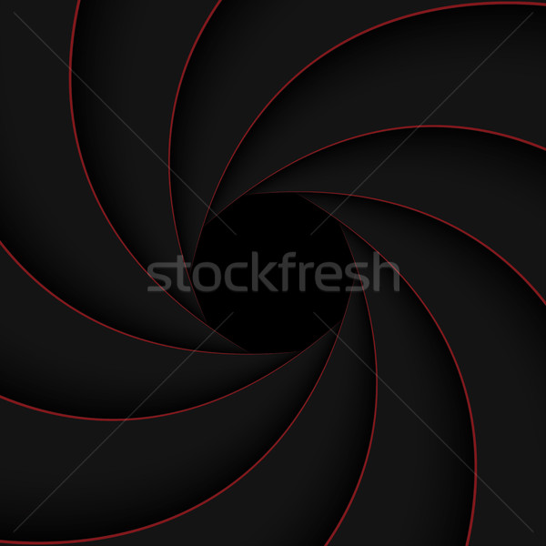 Negru obturator deschidere roşu schita vector Imagine de stoc © kurkalukas