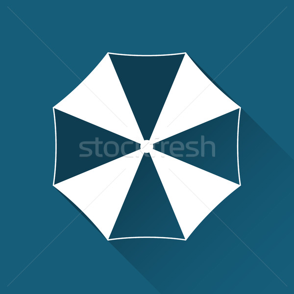 Parasol icon reizen vakantie symbool moderne Stockfoto © kurkalukas
