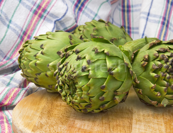 Globe Artichoke Ready Be Cut Stock photo © Kuzeytac