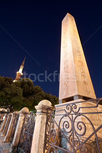 Mavi cami minare gece şehir kentsel Stok fotoğraf © Kuzeytac