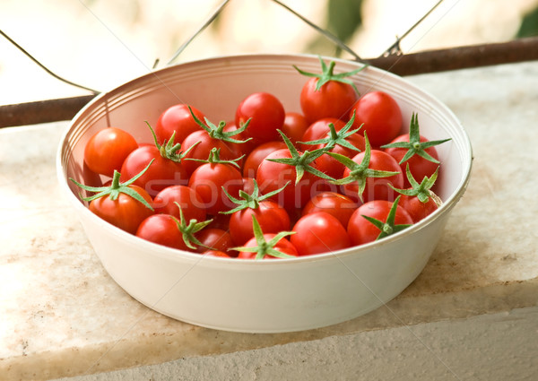 Tomates cerises fraîches texture alimentaire Photo stock © Kuzeytac