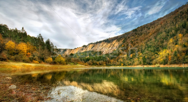 Jezioro w. dysk z dala drzewo charakter Zdjęcia stock © Kuzeytac