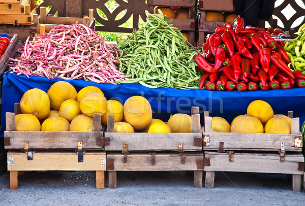 Stock foto: Frischen · Früchte · Gemüse · Straße · Markt