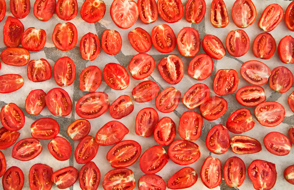 Fresh Organic Tomatoes Under Hot Sun To Dry Stock photo © Kuzeytac