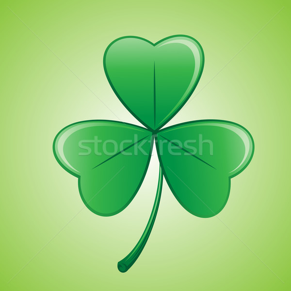 Shamrock illustration jour de St Patrick domaine vert trèfle Photo stock © kuzzie