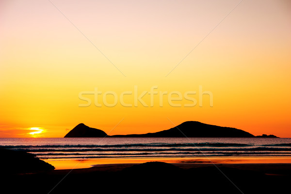 Prom herrlich Sonnenuntergang Wasser Sonne Landschaft Stock foto © kwest