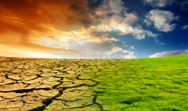 Stockfoto: Opwarming · van · de · aarde · effect · wolken · zon · natuur · landschap