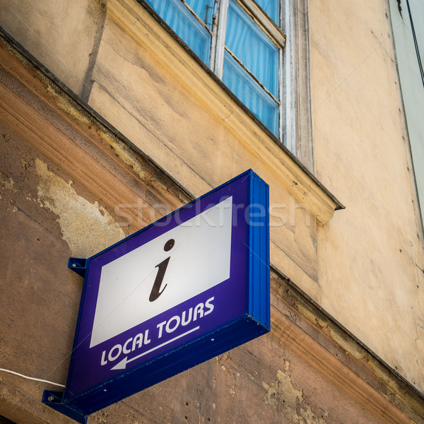 Local tours sign in Krakow, Poland, Europe. Stock photo © kyolshin