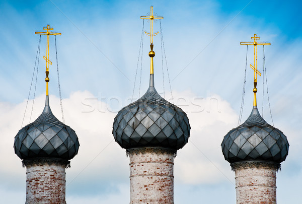 Three domes of russian church. Stock photo © kyolshin