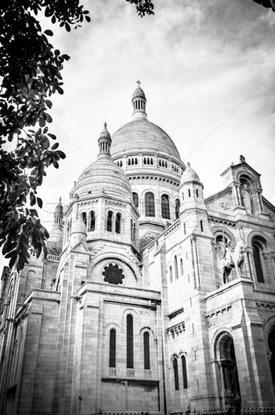 Imagine de stoc: Bazilica · inimă · Paris · vedere · noros