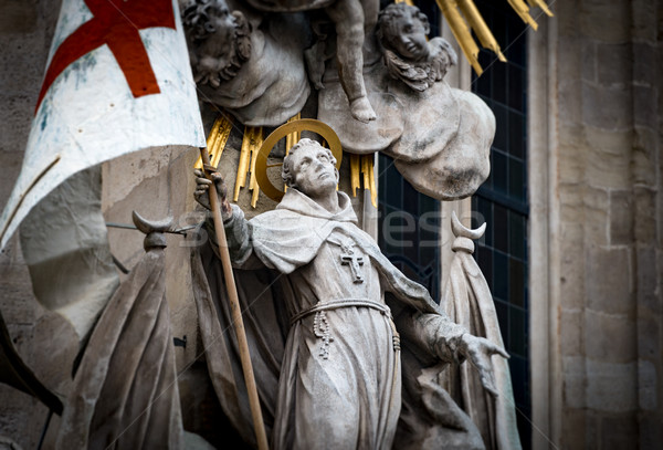 雕像 大教堂 維也納 奧地利 關閉 視圖 商業照片 © kyolshin