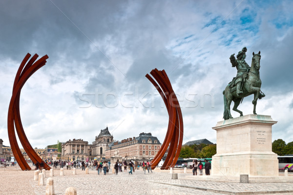 Versailles square with Louis 14 monument. Paris, France. Stock photo © kyolshin