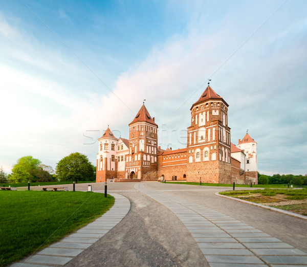 Beautiful landscape with Mir castle in Belarus. Stock photo © kyolshin