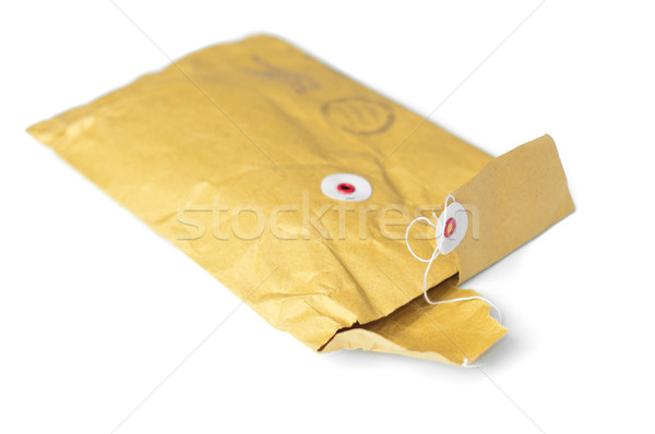 opened yellow parcel Stock photo © kyolshin