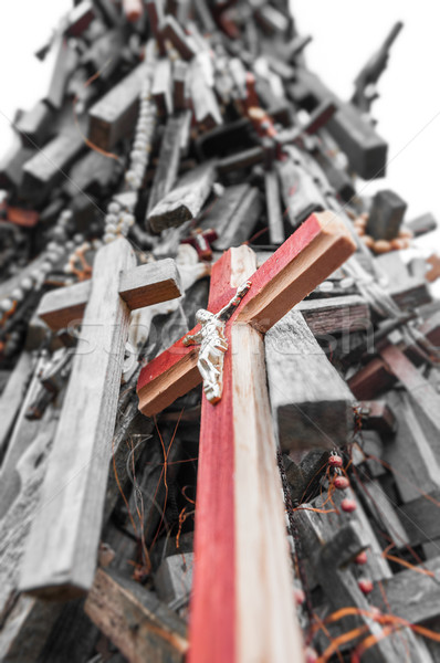 Número cruces diferente madera Foto stock © kyolshin