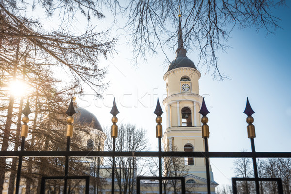 Orthodox church on sunny winter day. Stock photo © kyolshin