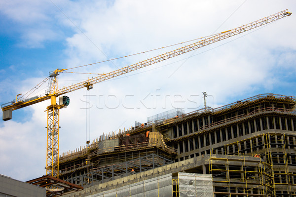 Construction site with crane Stock photo © kyolshin
