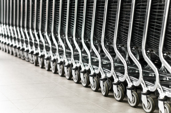 row of shopping carts Stock photo © kyolshin