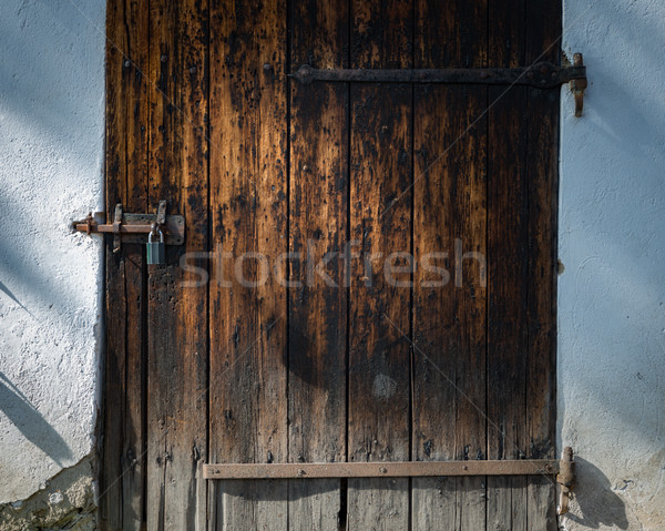Old door in Skansen museum in Stockholm, Sweden. Stock photo © kyolshin