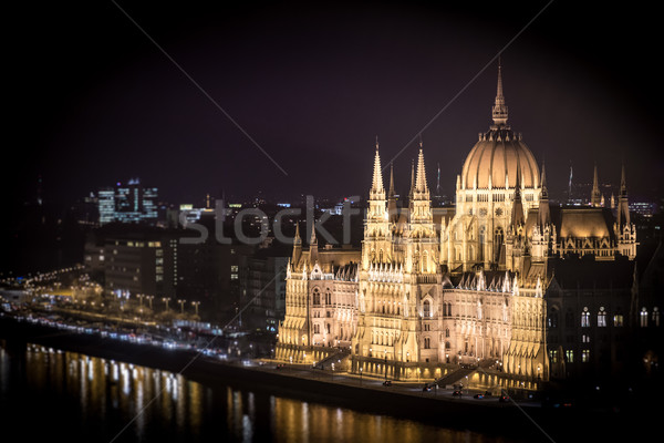 Parlamento edifício Budapeste Hungria europa noite Foto stock © kyolshin