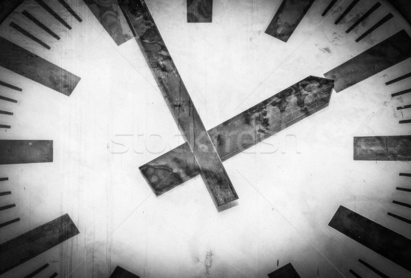 Retro clock face with two hands and no numbers. Stock photo © kyolshin