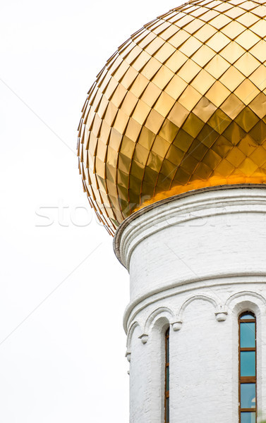 Golden onion dome of old russian church. Stock photo © kyolshin
