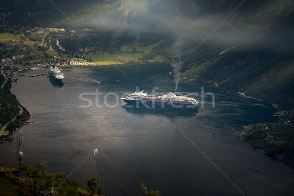 Croisière habituellement fjord Norvège Europe scandinavie Photo stock © kyolshin