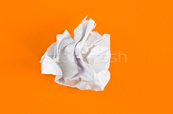 Hârtie bilă birou portocaliu afaceri spaţiu Imagine de stoc © kyolshin